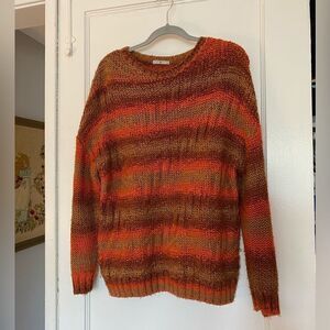 Cozy Orange Knit Sweater Size 16 Brand Tu